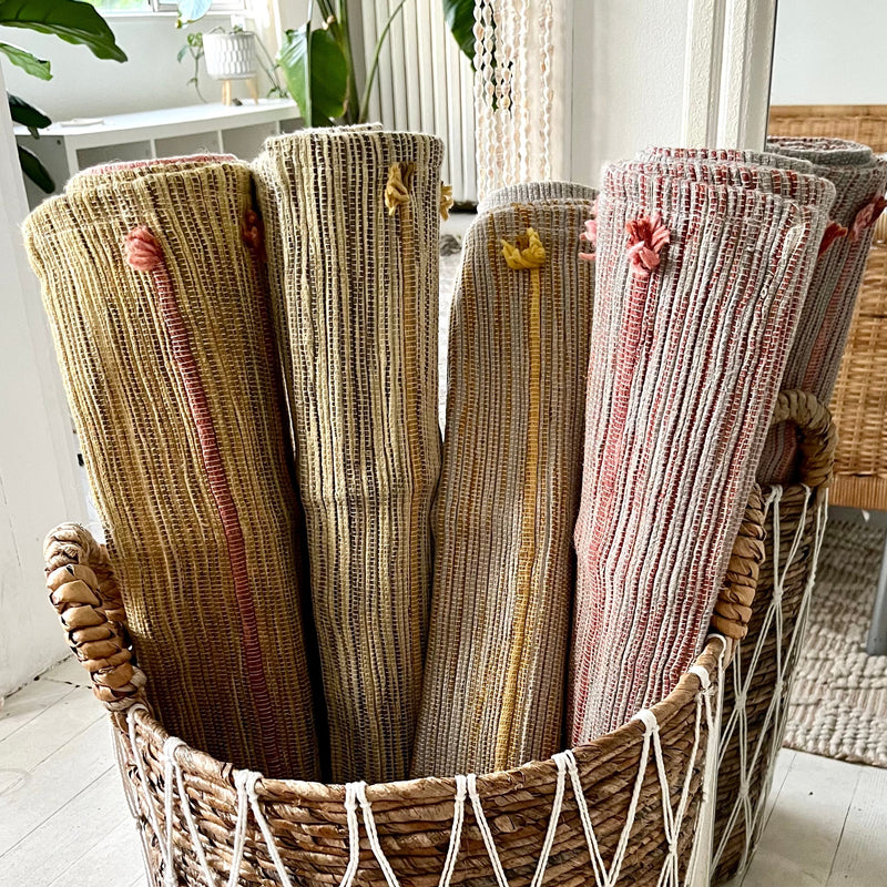 100% Organic Cotton Yoga Mats with Natural Rubber Slip proof  bottoms ~ toxic-free, boho chic decor & lifestyle 