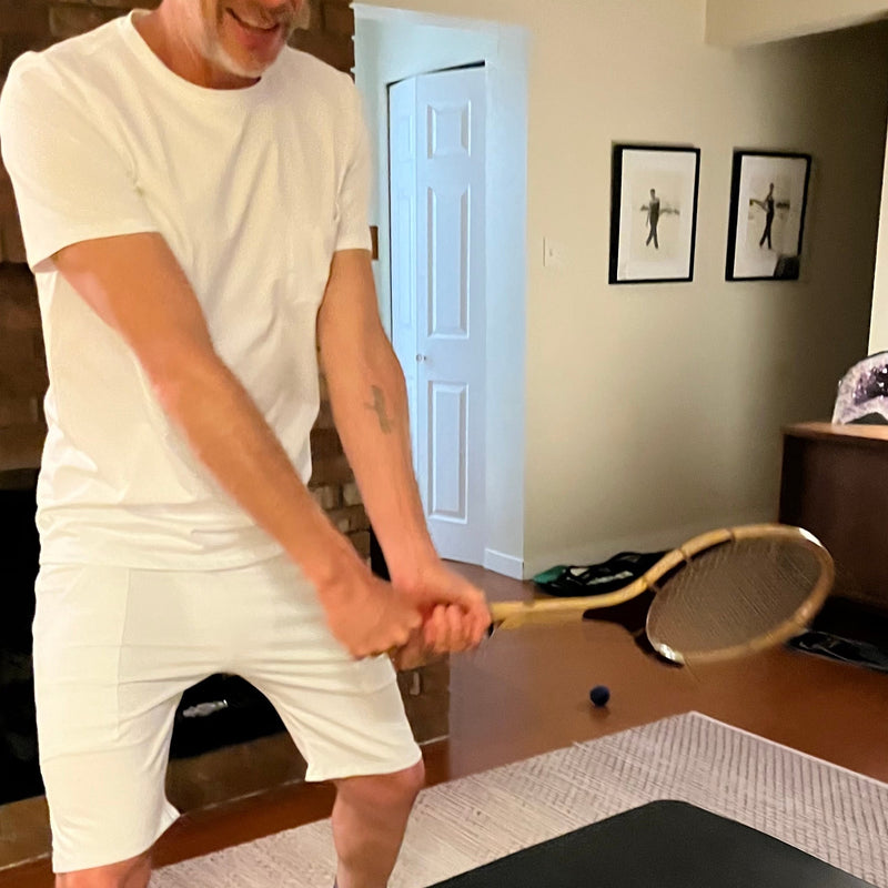 Tennis whites | Cotton / Lycra men's shorts with front crotch re-inforcement. Swing batter. stretch