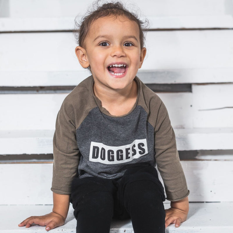 Olive "Doggess" Baseball Tee - Downtown Betty